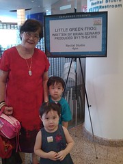 The kids at the Esplanade for The Little Green Frog