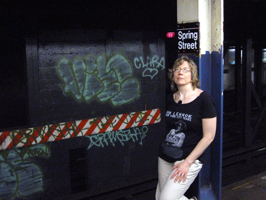 Alyce in Spring Street Subway (Click to enlarge)