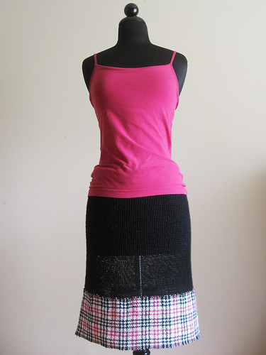 Plaid linen skirt