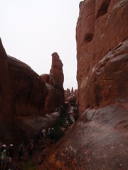 fiery furnace walk at Arches National Park
