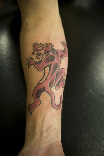 Armband Tattoo Panther In Sword larger image pink. pink panther. tattoo