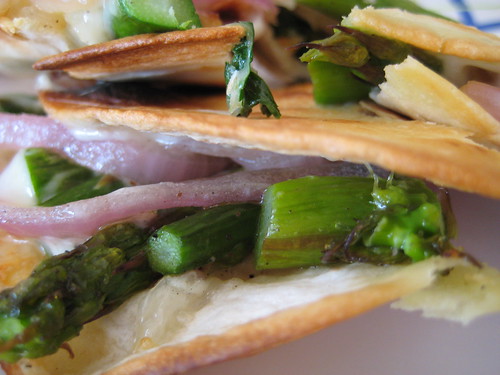 roasted asparagus and red onion quesadillas