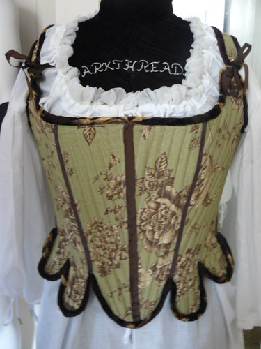 18th c. green corset