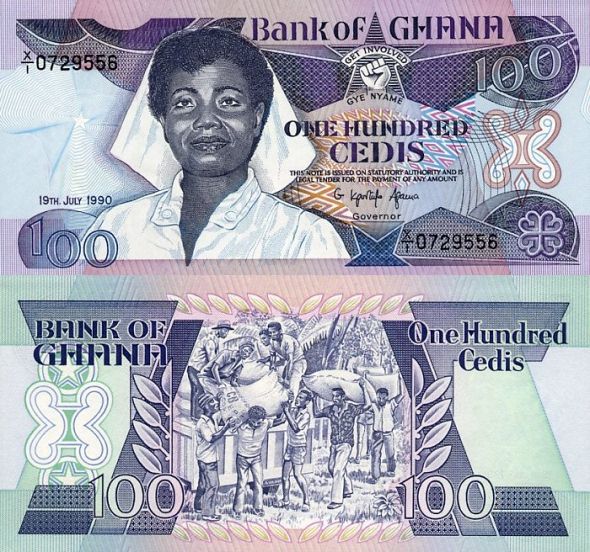 100 Cedis Ghana 1983-91