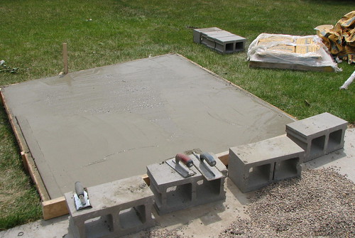foundation slab in place