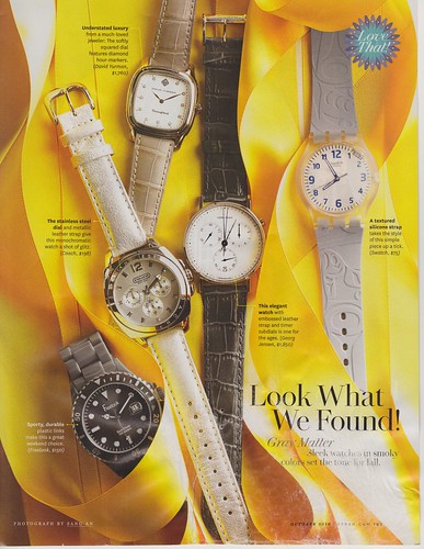 Swatch in O Magazine October 2010 by LauraMoncur from Flickr