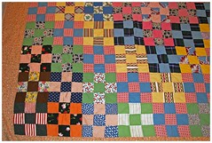 Great Grandma's Quilt -- Nine Patch with Solids