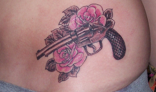 Gun Rose Tattoo by Classic Ink Tattoo Studio