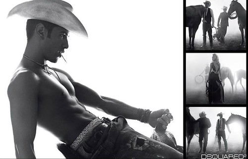 hot american shirtless muscle cowboy as male model