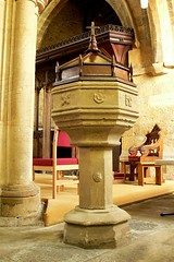 Perpendicular style font. All Saints - Middleton Cheney