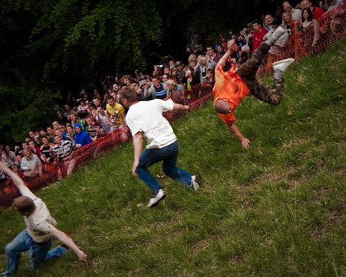 Cheese Rolling - Staying on your feet..