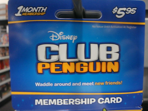 Club Penguin のプリペイドカード