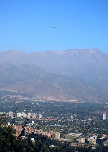 glider above the city