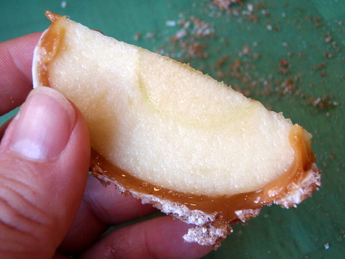 Slice of an apple pie apple