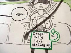 Wiley's Comics - "obsessively text messaging" by m kasahara