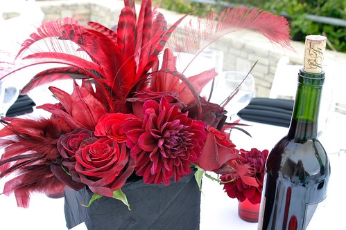 Smaller centerpieces or the cocktail tables and sweetheart table