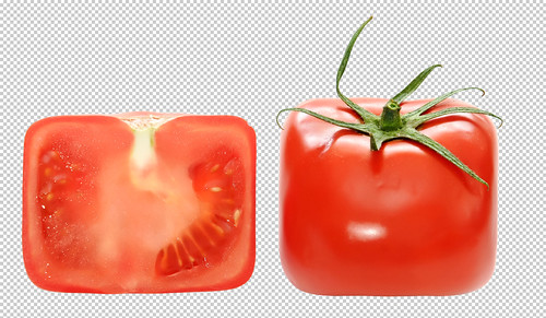 square tomato - clipping path included by moonimage
