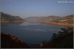 Warasgaon Dam backwater as viewed from Lavasa City.