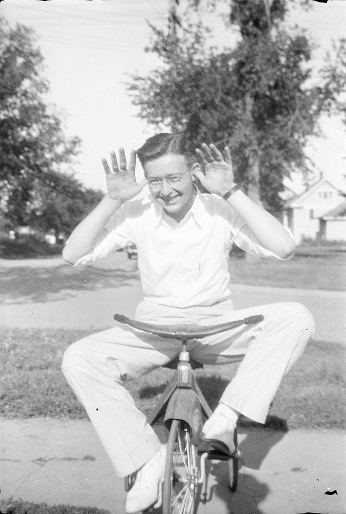 1930s Ekwall - Kenneth Lee Ekwall on a Tricycle