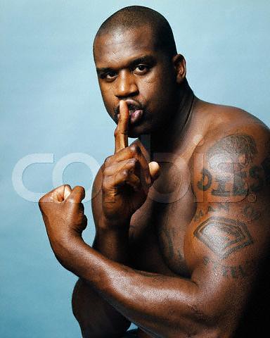 Shaq is also known for a massive Superman tattoo on his chest 