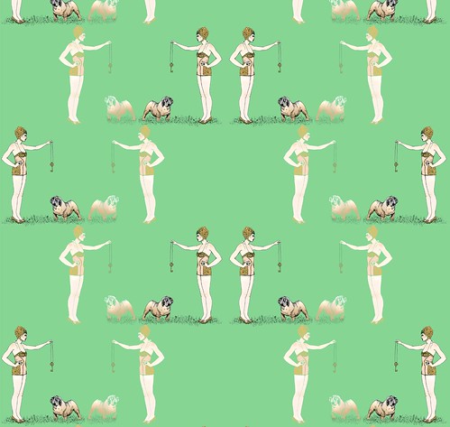 girl and her dog pattern