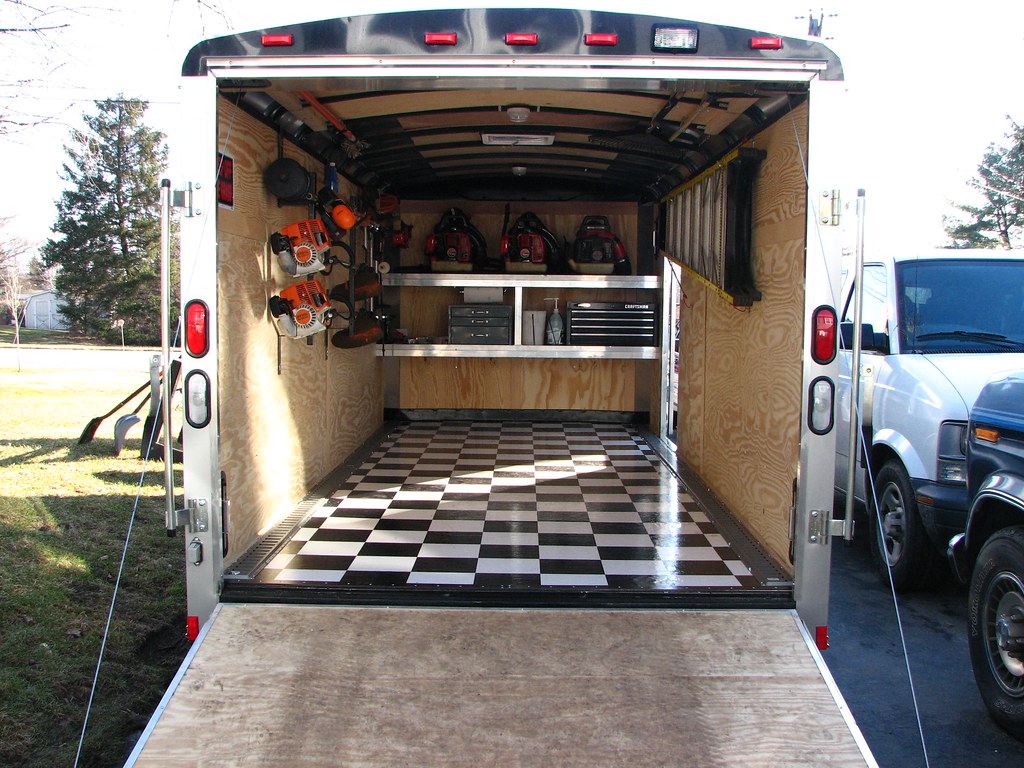 Pictures of the new Enclosed Trailer Interior | LawnSite