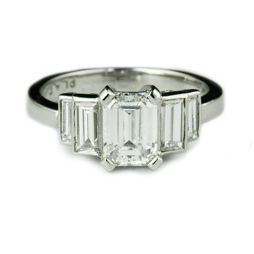 Emerald cut sapphire engagement ring  Flickr - Photo Sharing!