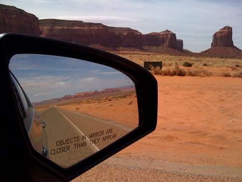 Rear view at Monument Valley