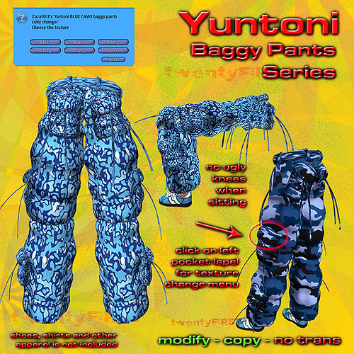 YUNTONI Camouflage Baggy Pants