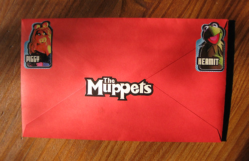 Muppet envelope with stickers