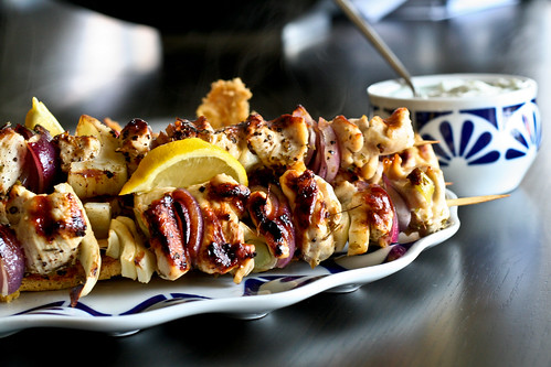 Grilled Chicken & Fennel Kebabs w/Tzatziki