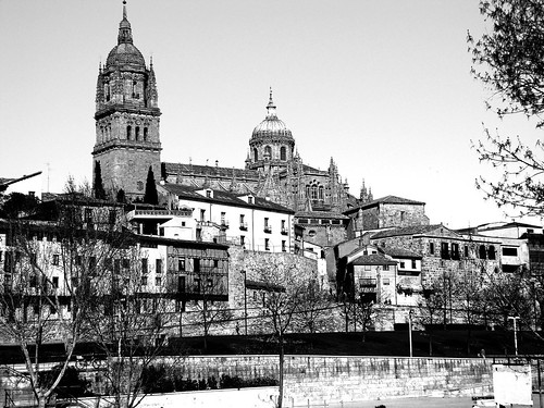 b&n antigüo catedral nueva Salamanca