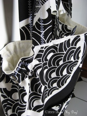 Black & white bag top