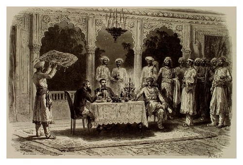 009-Europeos vistitando al Rajah de Maihi-La India en palabras e imágenes 1880-1881- © Universitätsbibliothek Heidelbergr