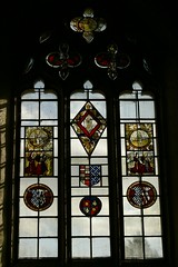 Medieval stained glass panels - Stanford-on-Avon