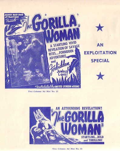 GORILLA WOMAN pressbook detail