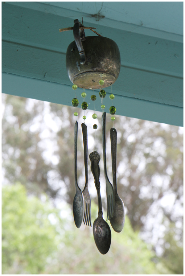 Eggs in the nest in our wind chimes
