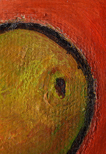 close up - Juicy Juicy pear painting aceo - available