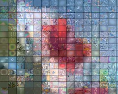 Red and White Flower - Fractal Mosaic, v.2