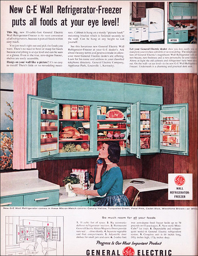1956 GE Wall Refrigerator