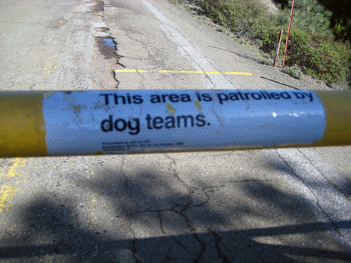 Patrolled by "Dog Teams"