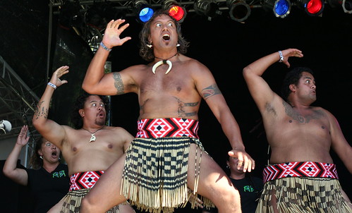 Haka, traditional dance of the Māori of New Zealand - WOMAD 2009