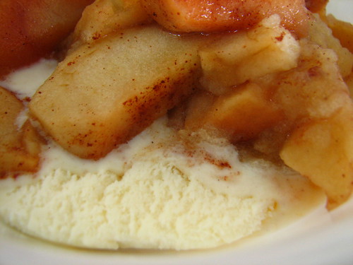 crock pot apples over ice cream