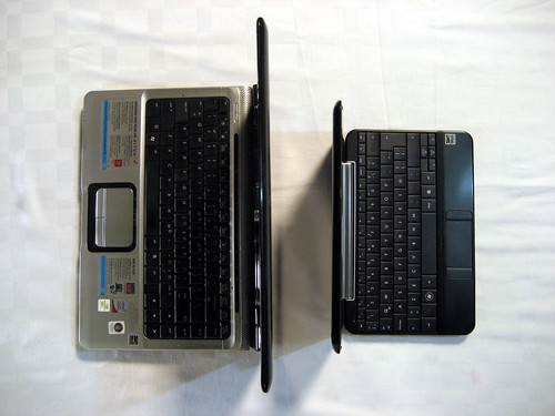 Diferencia de tamaño: HP 2910 (14.1") vrs HP mini 1000 (10.2")
