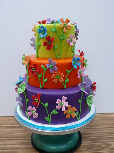 Colorful garden party cake by CAKE Amsterdam Cakes by ZOBOT