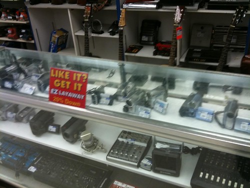 Camcorders for sale in an OKC pawn shop