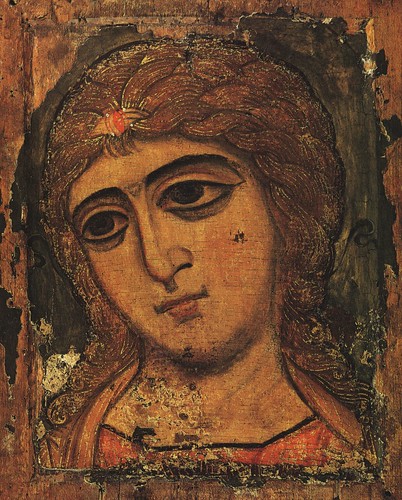 001-Icono Ruso Novgorod s. XII Arcangel Gabriel