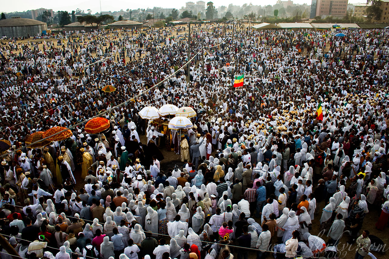 Crowd, Timkat (Epiphany), Addis Ababa, Ethiopia, January 2009