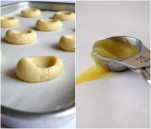 Spoon-dent cookies with lemon curd / Cookies recheados com curd de limão siciliano 