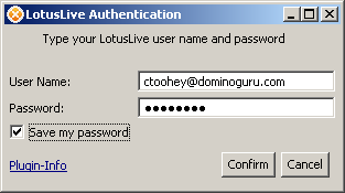 Notes Contact Sync to LotusLive Authentication Prompt